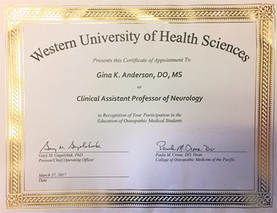 Clinical Assistant Professor of Neurology